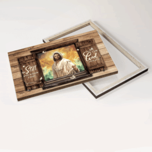 Jesus Landscape Poster Home Decor Gift - Christian Art with Antique Window and Ocean View 1