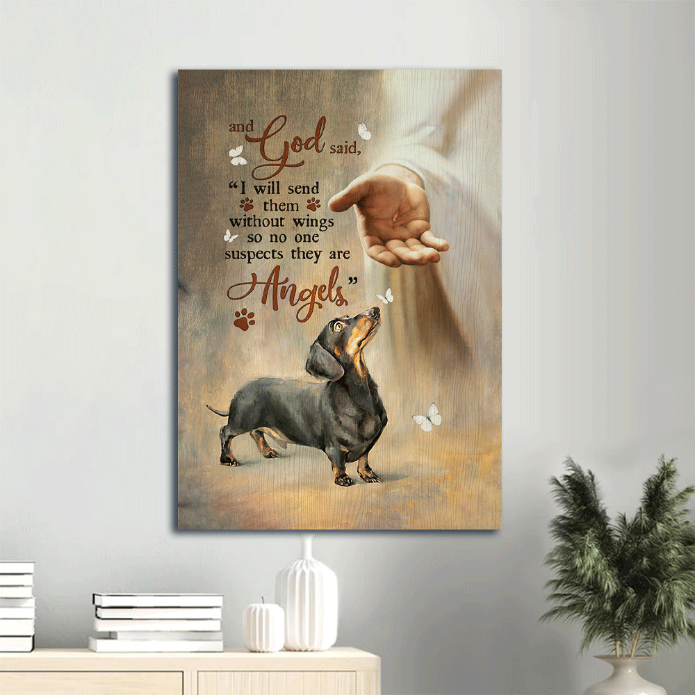 Heavenly Jesus and Dachshund Dog Portrait Poster Home Decor Gift – Angelic Memorial Gift for Family Members Heavenly Jesus and Dachshund Dog Portrait Poster Home Decor Gift – Angelic Memorial Gift for Family Members