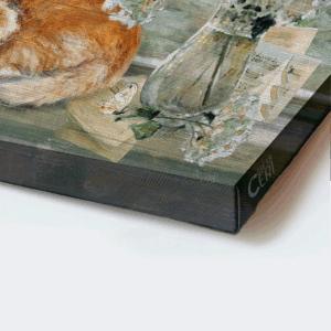 Jesus Landscape & Sleeping Cat Poster - White Hydrangea Spring Garden Decor for Christian & Cat Lovers - Give It To God Gift 3