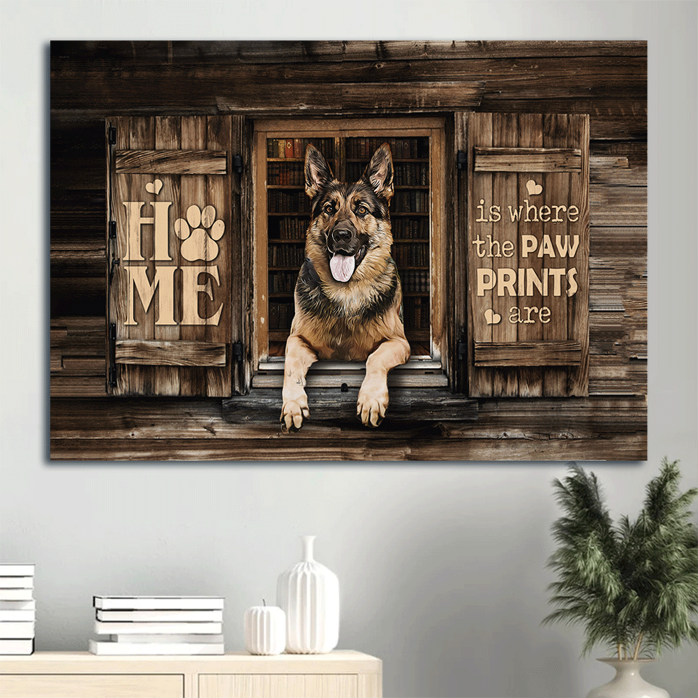 German Shepherd and Jesus Landscape Poster Home Decor Gift – Perfect Gift for Dog Lover and Christian Home is Where the Paw Prints are German Shepherd and Jesus Landscape Poster Home Decor Gift – Perfect Gift for Dog Lover and Christian Home is Where the Paw Prints are