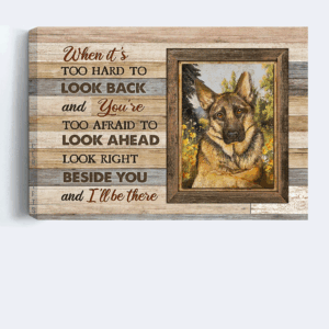German Shepherd and Jesus Landscape Poster Home Decor Gift - Dog Lover Memorial Print 3