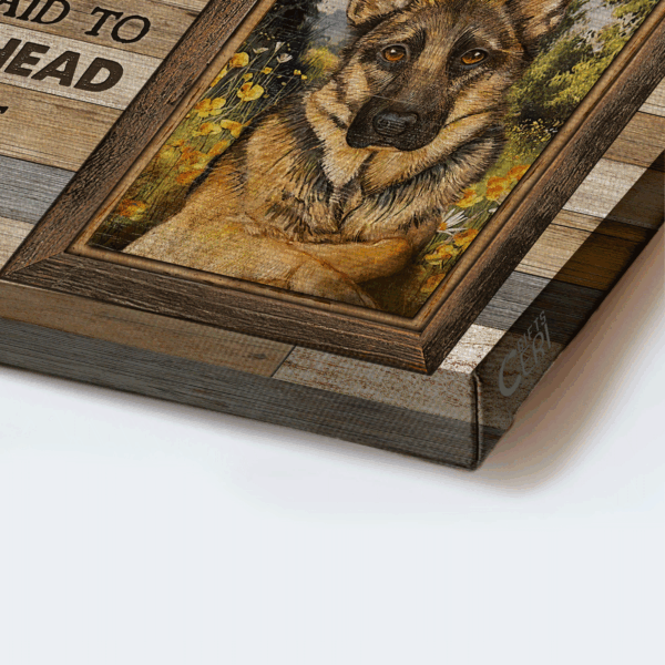 German Shepherd and Jesus Landscape Poster Home Decor Gift – Dog Lover Memorial Print