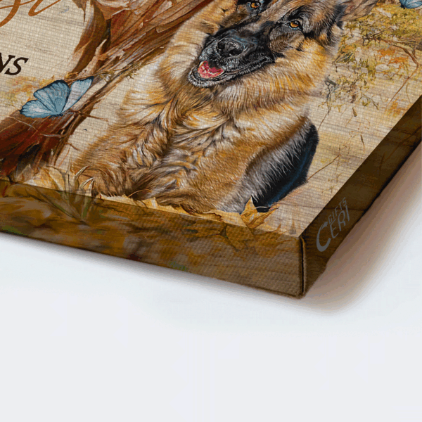 German Shepherd & Jesus Landscape Poster – Dog Lover Gift with Christian Wall Art