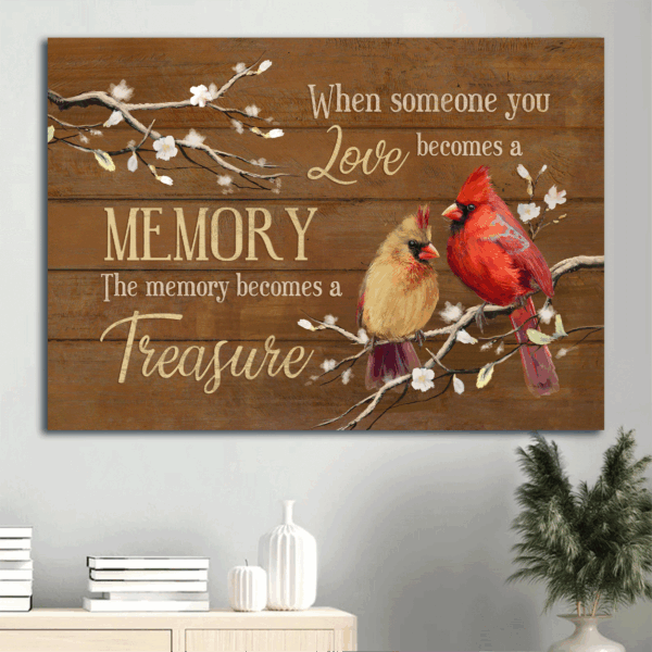 Christian Home Decor Poster Gift Set – Jesus Landscape & Cardinal White Peach Blossom – Memory Treasure Gift