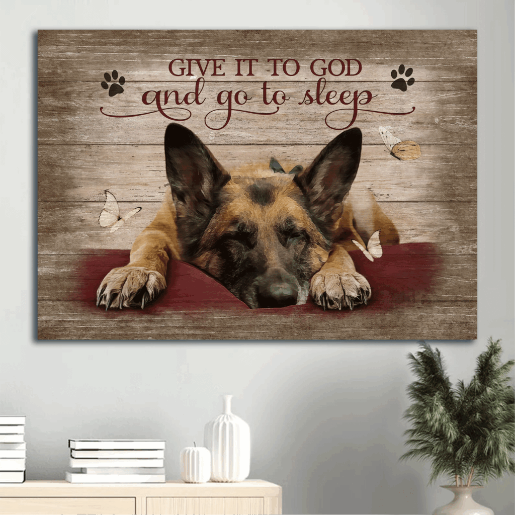 German Shepherd & Jesus Landscape Poster – Gift for Dog Lover & Christian Home Decor German Shepherd & Jesus Landscape Poster – Gift for Dog Lover & Christian Home Decor