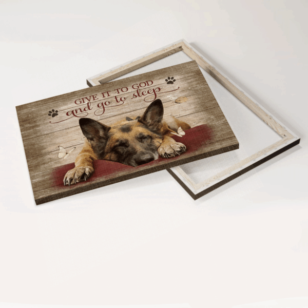 German Shepherd & Jesus Landscape Poster – Gift for Dog Lover & Christian Home Decor