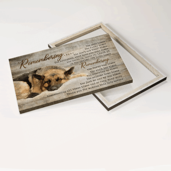 German Shepherd and Jesus Landscape Poster Home Decor Gift – Dog Lover and Christian Wall Art Print