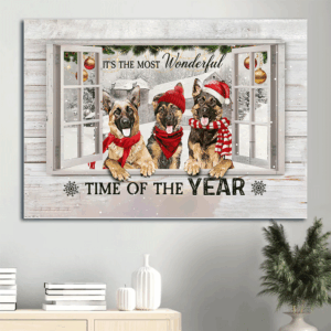 German Shepherd and Jesus Landscape Poster: Perfect Gift for Dog Lovers