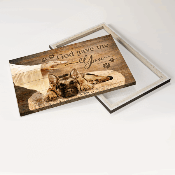 German Shepherd Jesus Landscape Poster: Gift for Christian Dog Lover