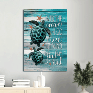 Jesus Portrait Poster: Ocean Theme Christian Home Decor Gift - Sea Turtle Starfish  Poster Home Decor Gift Print for Christian Wall Art