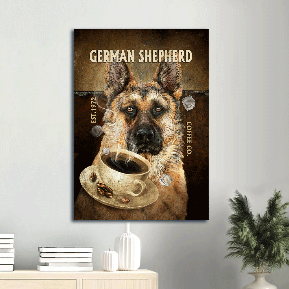 German Shepherd and Jesus Portrait Poster Home Decor Gift – Coffeeholic Vintage Sign – Dog Lover Wall Art German Shepherd and Jesus Portrait Poster Home Decor Gift – Coffeeholic Vintage Sign – Dog Lover Wall Art