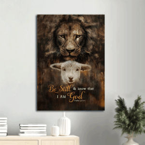 Jesus Portrait Poster Home Decor Gift - Lion of Judah Lamb of God  Poster Home Decor Gift - Christian Wall Art