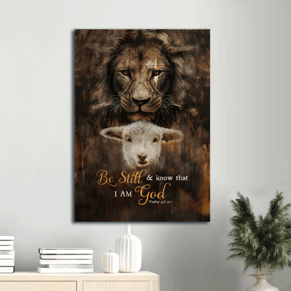 Jesus Portrait Poster Home Decor Gift – Lion of Judah Lamb of God  Poster Home Decor Gift – Christian Wall Art