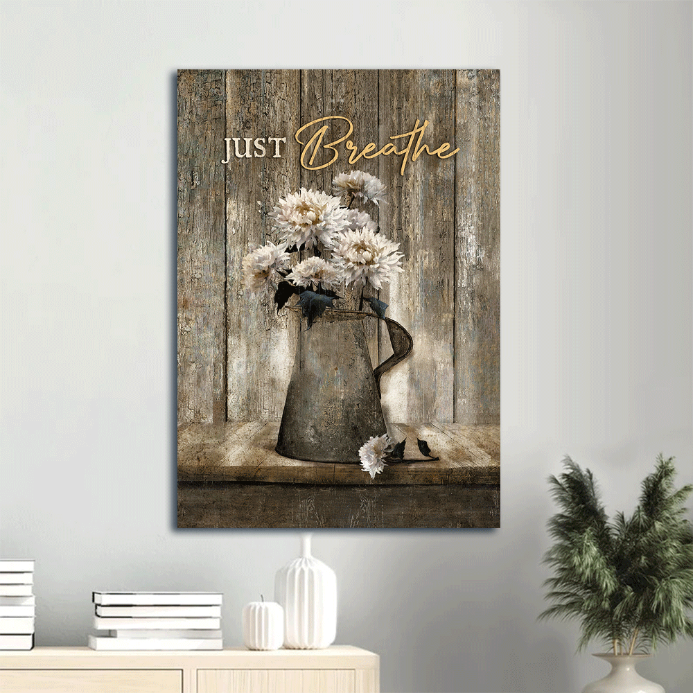 Vintage Flower Vase Jesus Portrait Poster Home Decor Gift – Christian Wall Art with Chrysanthemum Painting Vintage Flower Vase Jesus Portrait Poster Home Decor Gift – Christian Wall Art with Chrysanthemum Painting