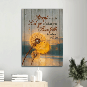 Jesus Portrait Poster - Stunning Dandelion & Sunrise Scenery  Poster Home Decor Gift - Christian Home Decor Gift for Faithful