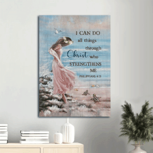 Beach Girl Jesus Portrait Poster Home Decor Gift - Christian Wall Art Print