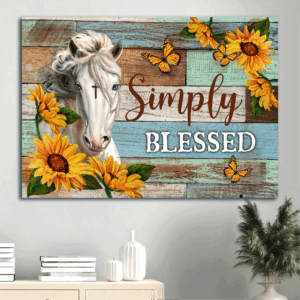 Christian Home Decor Gift: Jesus & White Horse Landscape Poster - Simply Blessed Art