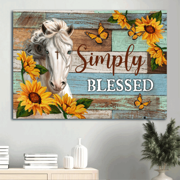 Christian Home Decor Gift: Jesus & White Horse Landscape Poster – Simply Blessed Art