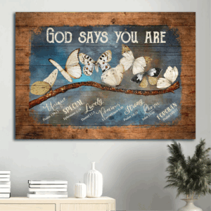 Christian Home Decor Gifts: Jesus Landscape White Butterfly Dandelion Field Poster - Amazing Grace