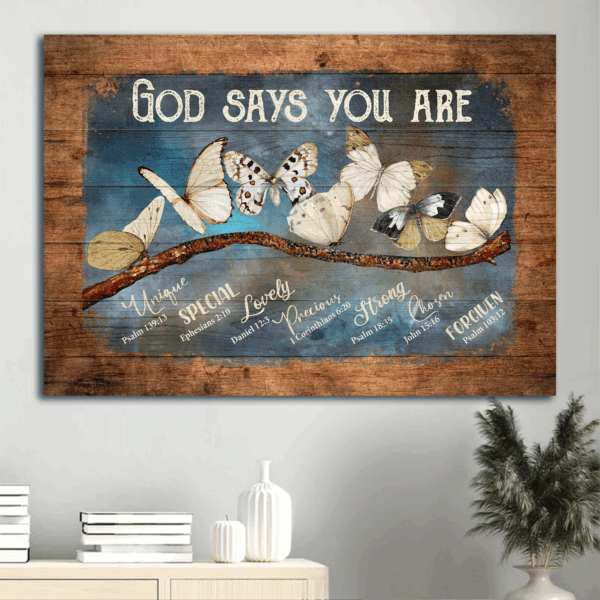 Christian Home Decor Gifts: Jesus Landscape White Butterfly Dandelion Field Poster – Amazing Grace