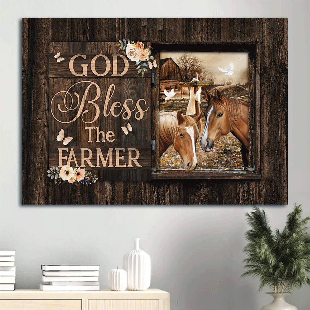 Jesus Landscape Poster Home Decor Gift – Horse Painting Flower Frame White Dove – Perfect Christian Gift for Farmhouse Decor – God Bless the Farmer Jesus Landscape Poster Home Decor Gift – Horse Painting Flower Frame White Dove – Perfect Christian Gift for Farmhouse Decor – God Bless the Farmer