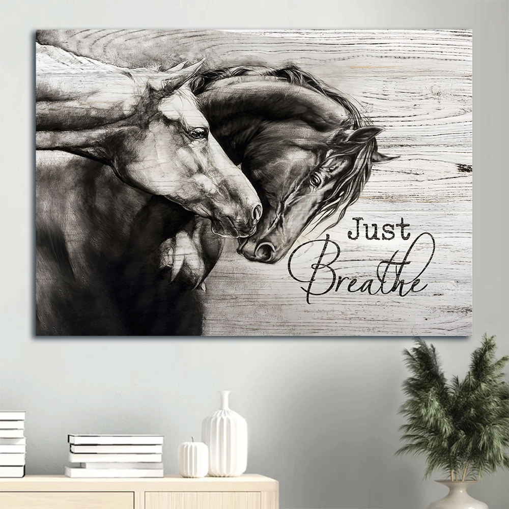 Christian Horse Landscape Poster: Just Breathe Poster Home Decor Gift Art Print for Home Decor – Gift for Christian Christian Horse Landscape Poster: Just Breathe Poster Home Decor Gift Art Print for Home Decor – Gift for Christian