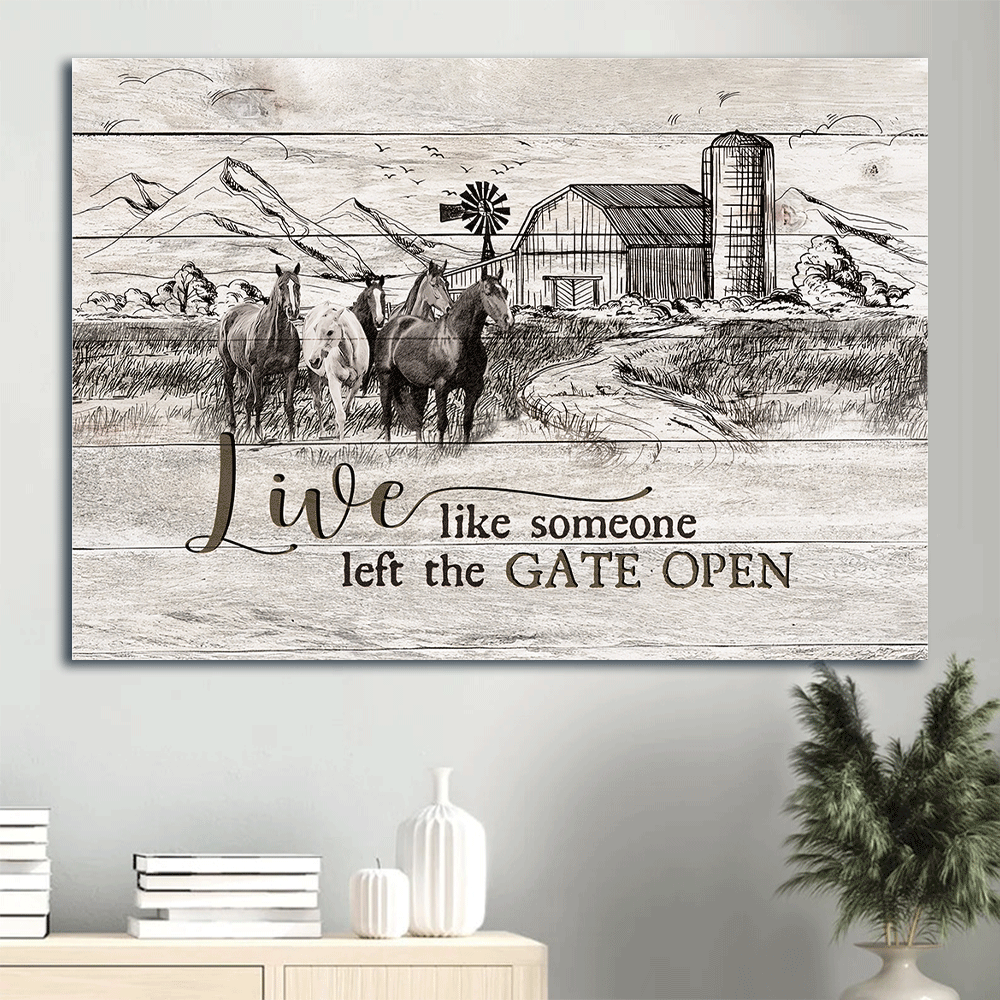 Christian Horse Drawing Landscape Poster Home Decor Gift – Black and White Painting for Christian Wall Art Christian Horse Drawing Landscape Poster Home Decor Gift – Black and White Painting for Christian Wall Art