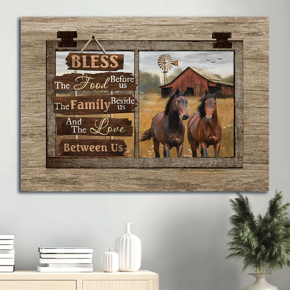 Christian Jesus Landscape Poster: Horses Drawing Meadow Land & Windmill Poster Home Decor Gift – Bless the Food Before Us – Wall Art & Home Decor Gift Christian Jesus Landscape Poster: Horses Drawing Meadow Land & Windmill Poster Home Decor Gift – Bless the Food Before Us – Wall Art & Home Decor Gift