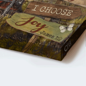 Christian Home Decor: Jesus Landscape & Today I Choose Joy Poster Gift Set - Watercolor Ladybug Car Old Barn Windmill 1