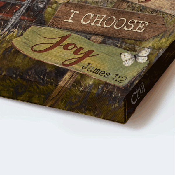 Christian Home Decor: Jesus Landscape & Today I Choose Joy Poster Gift Set – Watercolor Ladybug Car Old Barn Windmill