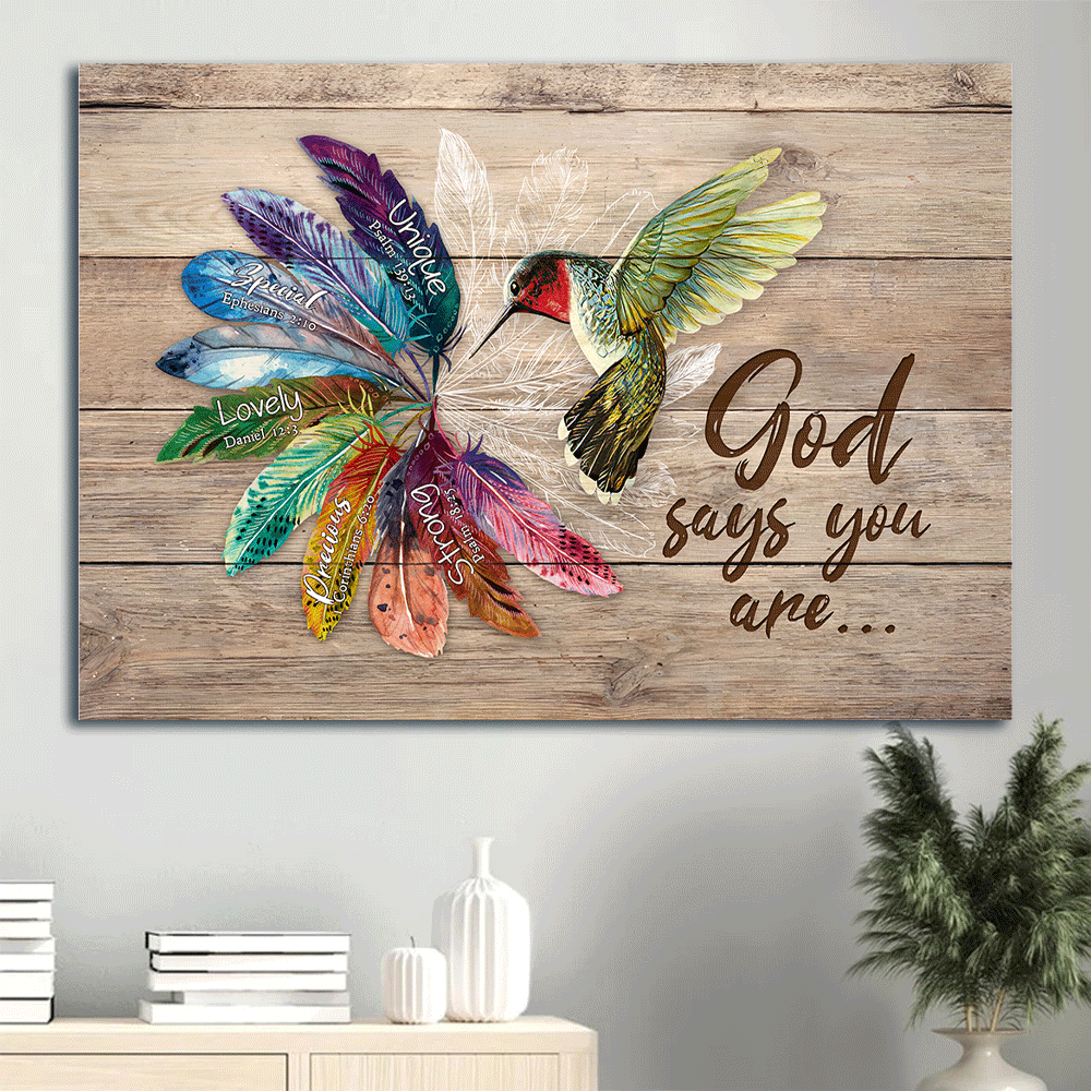 Jesus Hummingbird Landscape Poster: Colorful Christian Wall Art Gift Jesus Hummingbird Landscape Poster: Colorful Christian Wall Art Gift