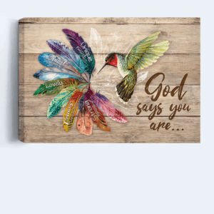 Jesus Hummingbird Landscape Poster: Colorful Christian Wall Art Gift 1