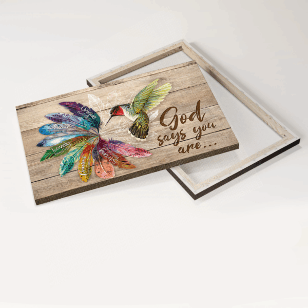 Jesus Hummingbird Landscape Poster: Colorful Christian Wall Art Gift