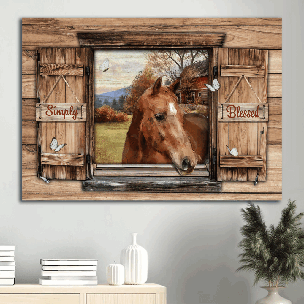 Jesus Landscape Poster with Watercolor Horse & Sunset – Christian Home Decor Gift with Pretty Butterfly & Green Meadow Jesus Landscape Poster with Watercolor Horse & Sunset – Christian Home Decor Gift with Pretty Butterfly & Green Meadow