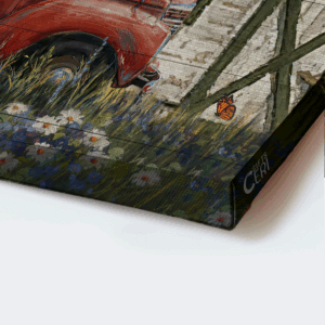 Jesus Landscape Poster - Watercolor Ladybug Car & Lavender Garden - Gift For Christian Home Decor 3
