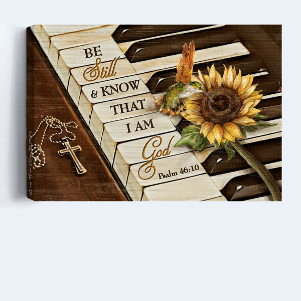 Jesus Landscape Poster Home Decor Gift – Hummingbird Sunflower & Piano Keys  Poster Home Decor Gift – Christian Wall Art