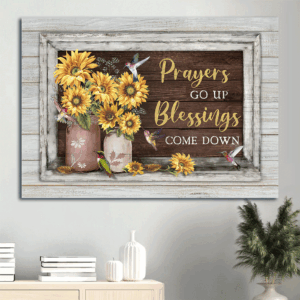 Christian Jesus Landscape Poster Home Decor Gift - Hummingbird Sunflower  Poster Home Decor Gift Wall Art