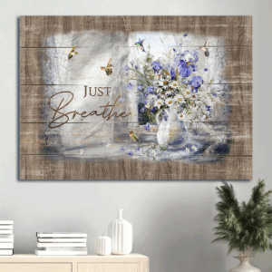 Jesus Landscape Poster Home Decor Gift - Hummingbird & Daisy Still Life Painting  Poster Home Decor Gift - Christian Wall Art Print
