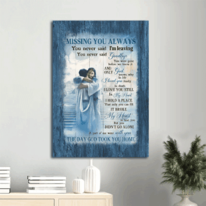 Jesus Portrait Poster - Christian Home Decor Gift with Jesus Christ and Heaven  Poster Home Decor Gift - Missing You Always