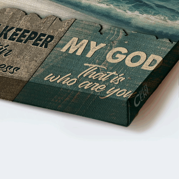 Jesus Landscape Poster Home Decor Gift – Christian Wall Art featuring Beach painting and Walking with Jesus canvas
