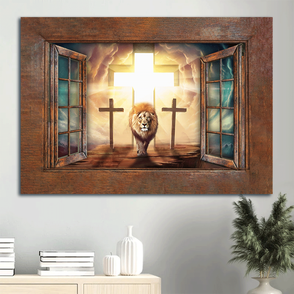 Infinite Halo Jesus Landscape Poster with Lion of Judah & Cross Symbol – Christian Wall Art Gift Prints Infinite Halo Jesus Landscape Poster with Lion of Judah & Cross Symbol – Christian Wall Art Gift Prints