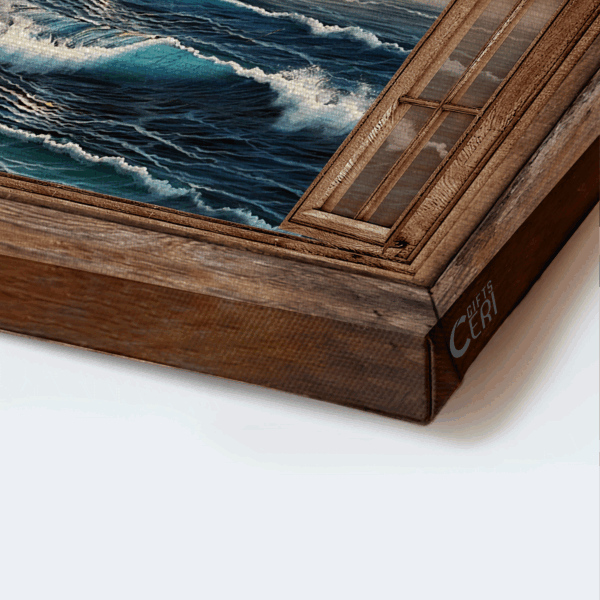 Jesus Ocean Landscape Poster – Lighthouse Drawing & Ship Home Decor Gift for Christians – His Love for You
