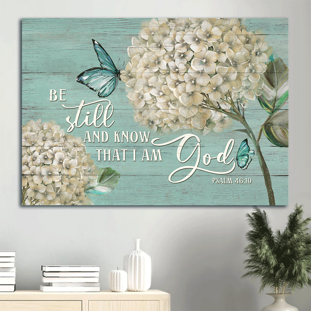 Jesus Landscape Poster: Hydrangea Painting & Butterfly Poster Home Decor Gift – Gift for Christian Home Decor – Be Still and Know God – Wall Art Prints Jesus Landscape Poster: Hydrangea Painting & Butterfly Poster Home Decor Gift – Gift for Christian Home Decor – Be Still and Know God – Wall Art Prints