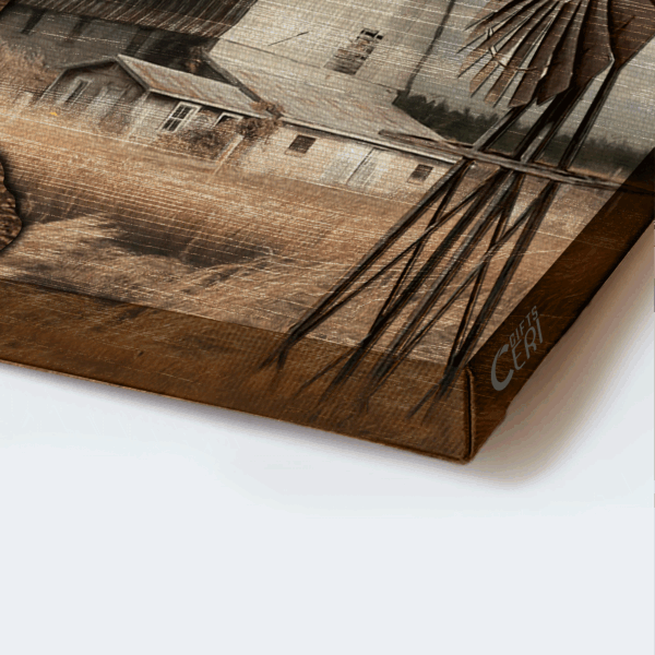 Christian Home Decor Gift – Jesus & Windmill Landscape Poster – Amazing Grace Art