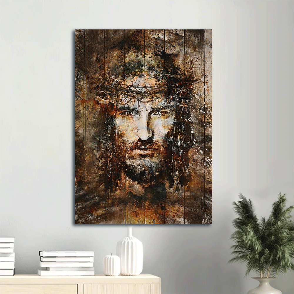 Jesus Portrait Poster: Christian Wall Art Poster Home Decor Gift Gift – Crown of Thorns Face Painting Jesus Portrait Poster: Christian Wall Art Poster Home Decor Gift Gift – Crown of Thorns Face Painting
