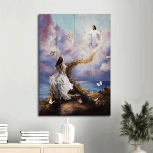 Jesus Portrait Poster  Poster Home Decor Gift- Beautiful Christian Home Decor Gift Prints Wall Art