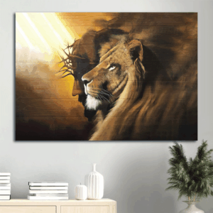 Jesus Landscape Poster Home Decor Gift - Lion God  Poster Home Decor Gift Wall Art for Christian