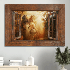 Jesus Landscape Poster Home Decor - Christian Wall Art Gift with Jesus Painting Lamb Dove on  Poster Home Decor Gift
