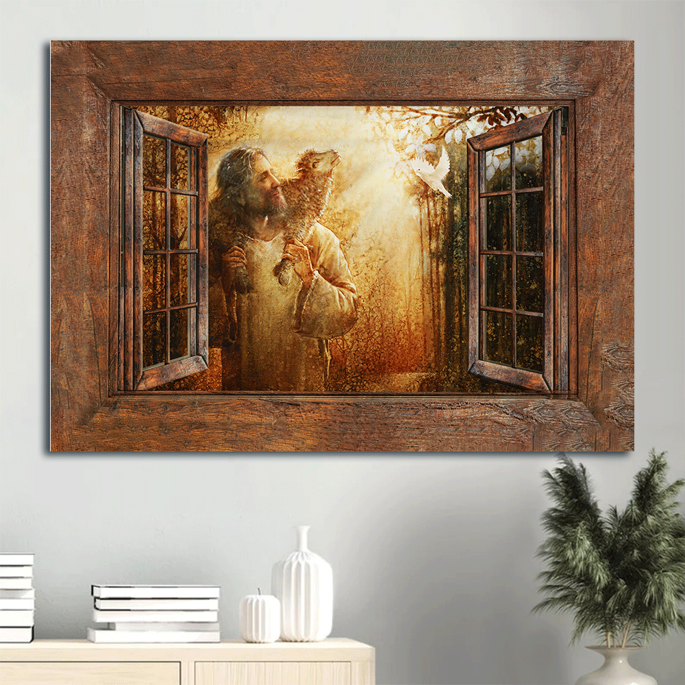 Jesus Landscape Poster Home Decor – Christian Wall Art Gift with Jesus Painting Lamb Dove on Poster Home Decor Gift Jesus Landscape Poster Home Decor – Christian Wall Art Gift with Jesus Painting Lamb Dove on Poster Home Decor Gift