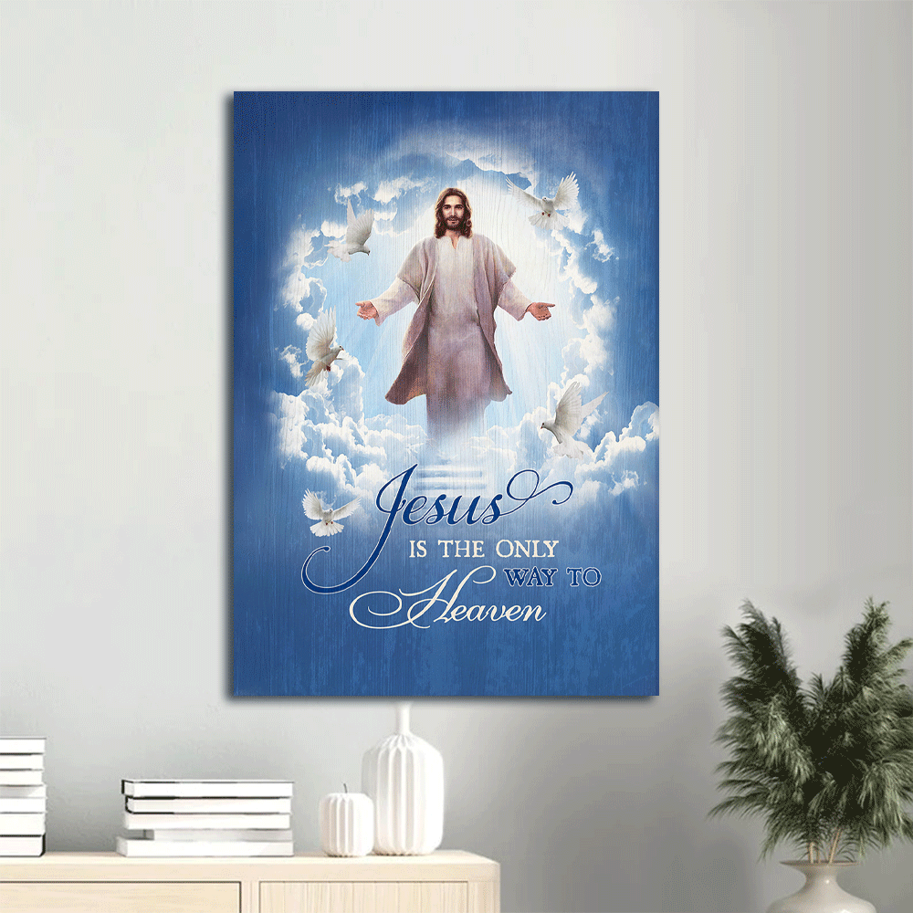 Jesus Portrait Poster Home Decor Gift – Christian Wall Art with White Dove Poster Home Decor Gift – Only Way to Heaven Jesus Portrait Poster Home Decor Gift – Christian Wall Art with White Dove Poster Home Decor Gift – Only Way to Heaven